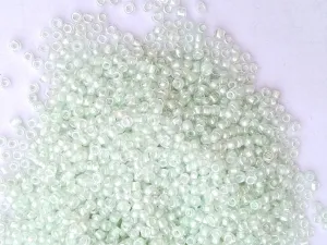 Light Green Inside Colour Round Rocaille Glass Seed Beads