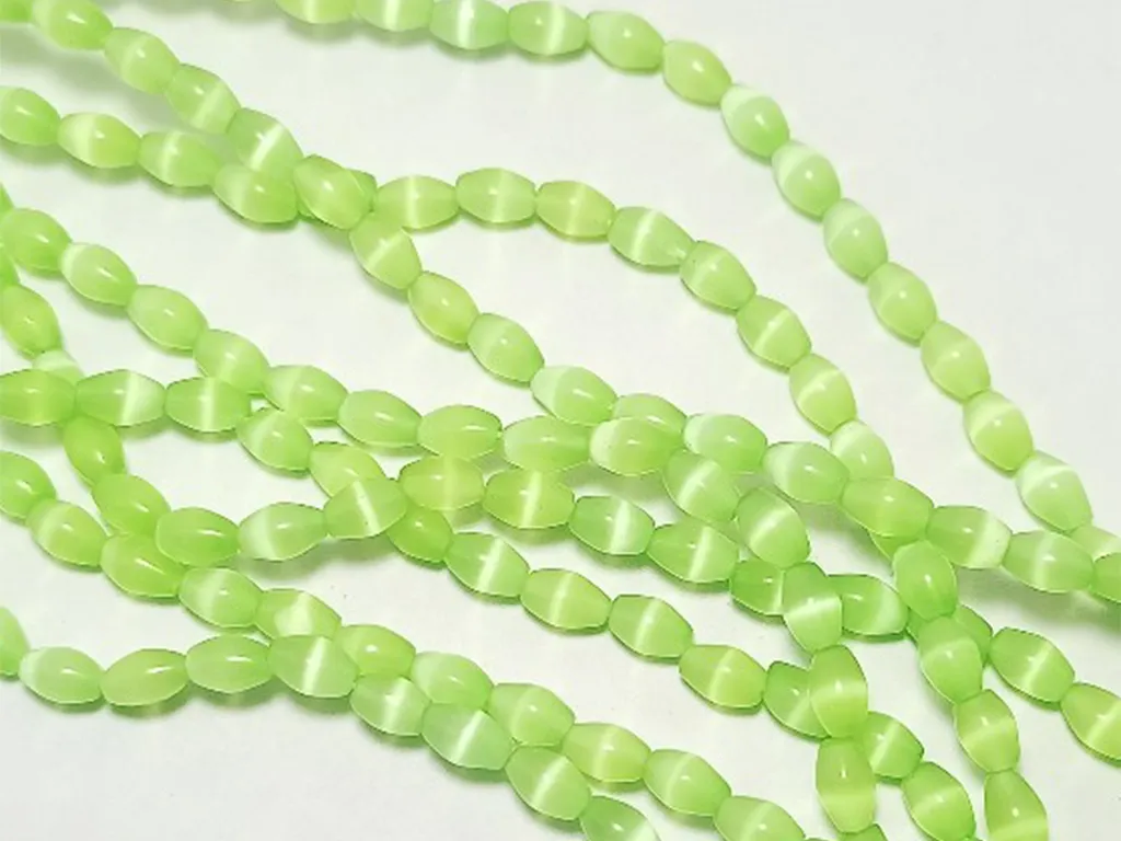 Light Green Monalisa Oval Stone Bead