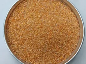 Light Orange Inside Color Round Rocaille Glass Seed Beads