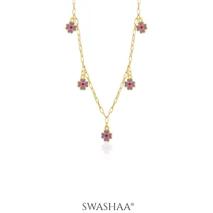 Lilac Charms 18K Gold Plated Kid's Necklace