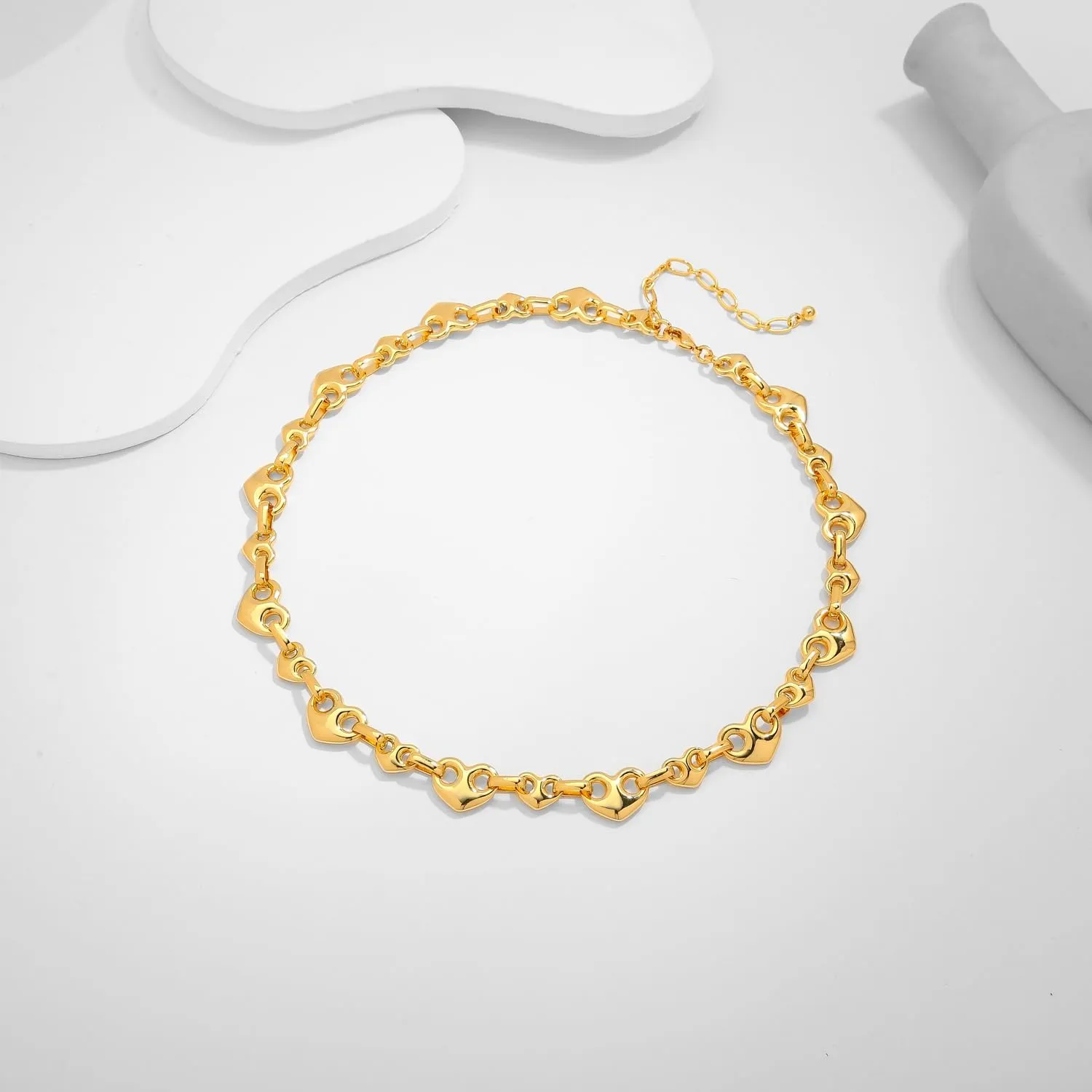 LILIE&WHITE Gold Necklaces For Women Chunky Necklaces Trendy Gold Link Chain Necklace Fashion Choker Necklace Women Jewelry Gift