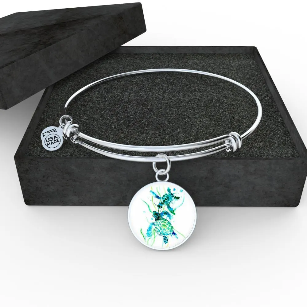 Little Sea Turtles Bangle Bracelet
