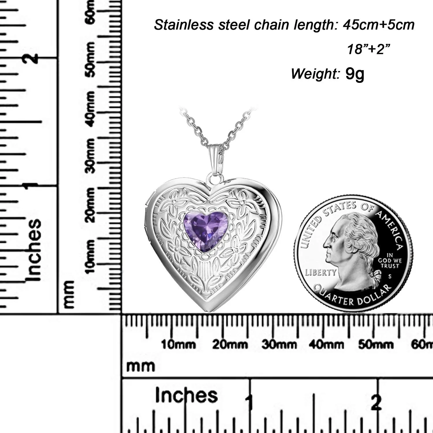 Locket Necklace That Holds Pictures Birthstone Lockets for Women Photo Locket