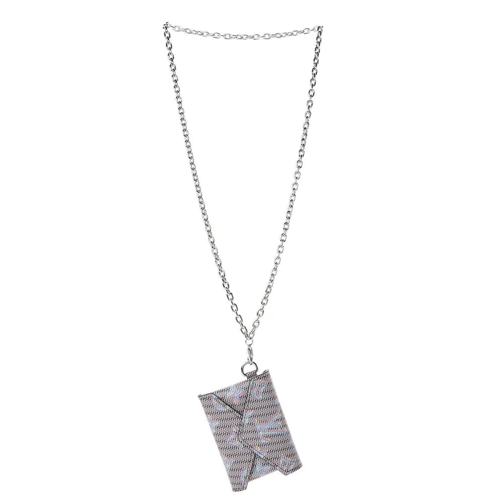 Louis Vuitton Grey Monogram LV Pop Kirigami Necklace Pouch Wallet