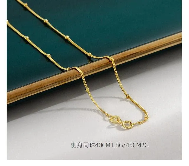 Luminous Aura: 18K Gold Plated Statement Necklaces