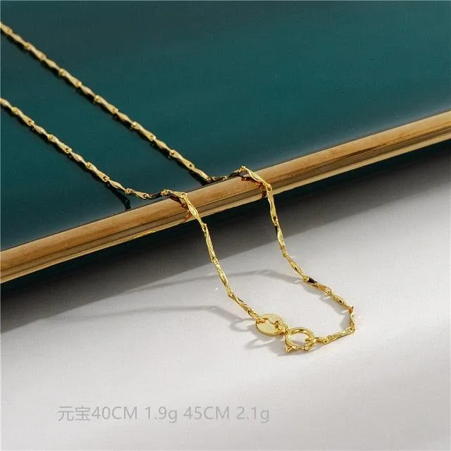 Luminous Aura: 18K Gold Plated Statement Necklaces