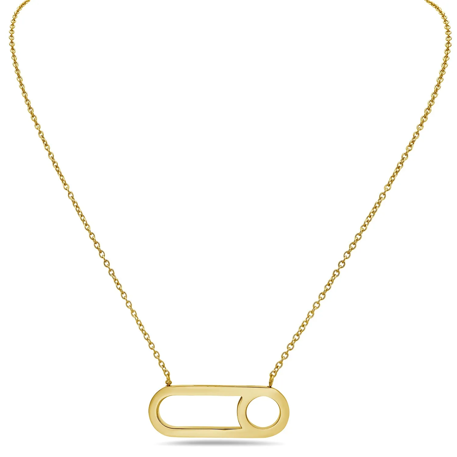 Luna Mono Necklace Yellow Gold