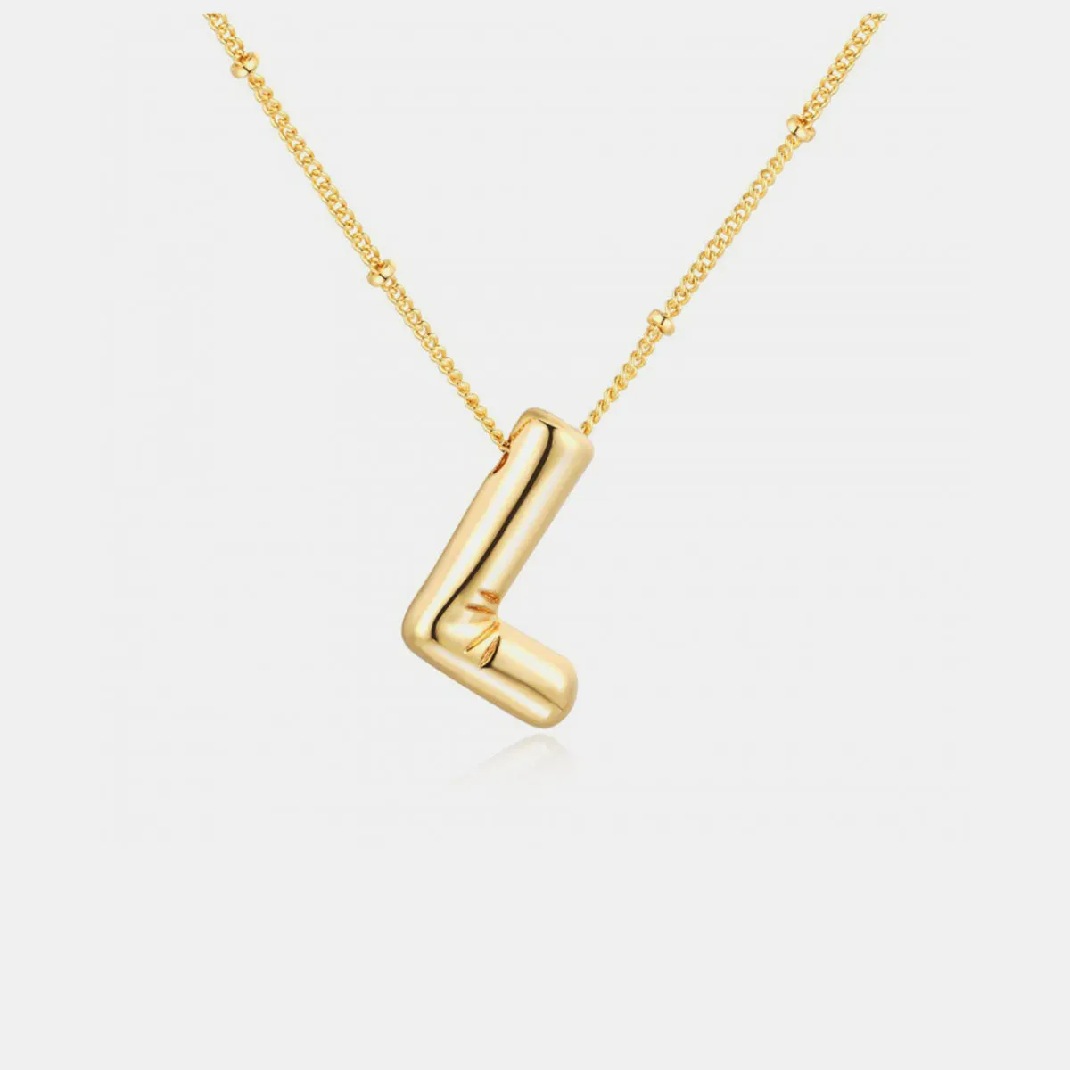 Luxurious Monogram: Gold Plated Bubble Initial Necklace