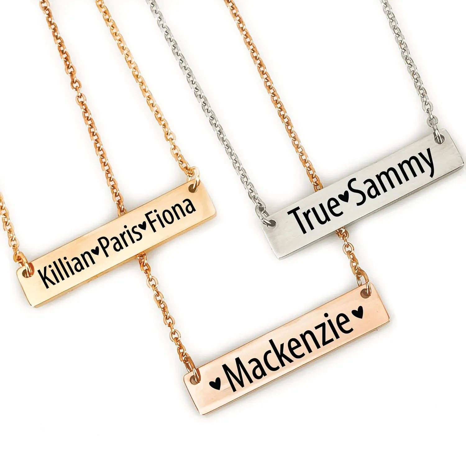 MACKENZIE-BAR MacKenzie Bar Necklace Personalized Bar Necklace Personalized Kids Name Necklace Kids Names Necklace Mom Necklace Kid's Names Heart Necklace MACKENZIE-BAR