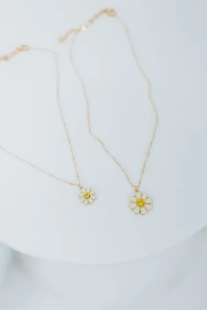 Mama & Me Mini Sunflower Necklace, Ivory