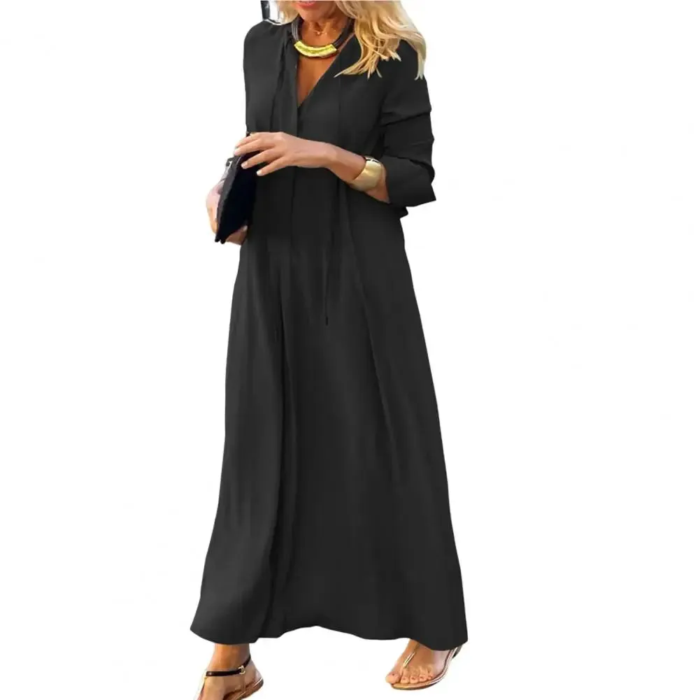 Matilda - Graceful Lace-Up Maxi Dress for Women