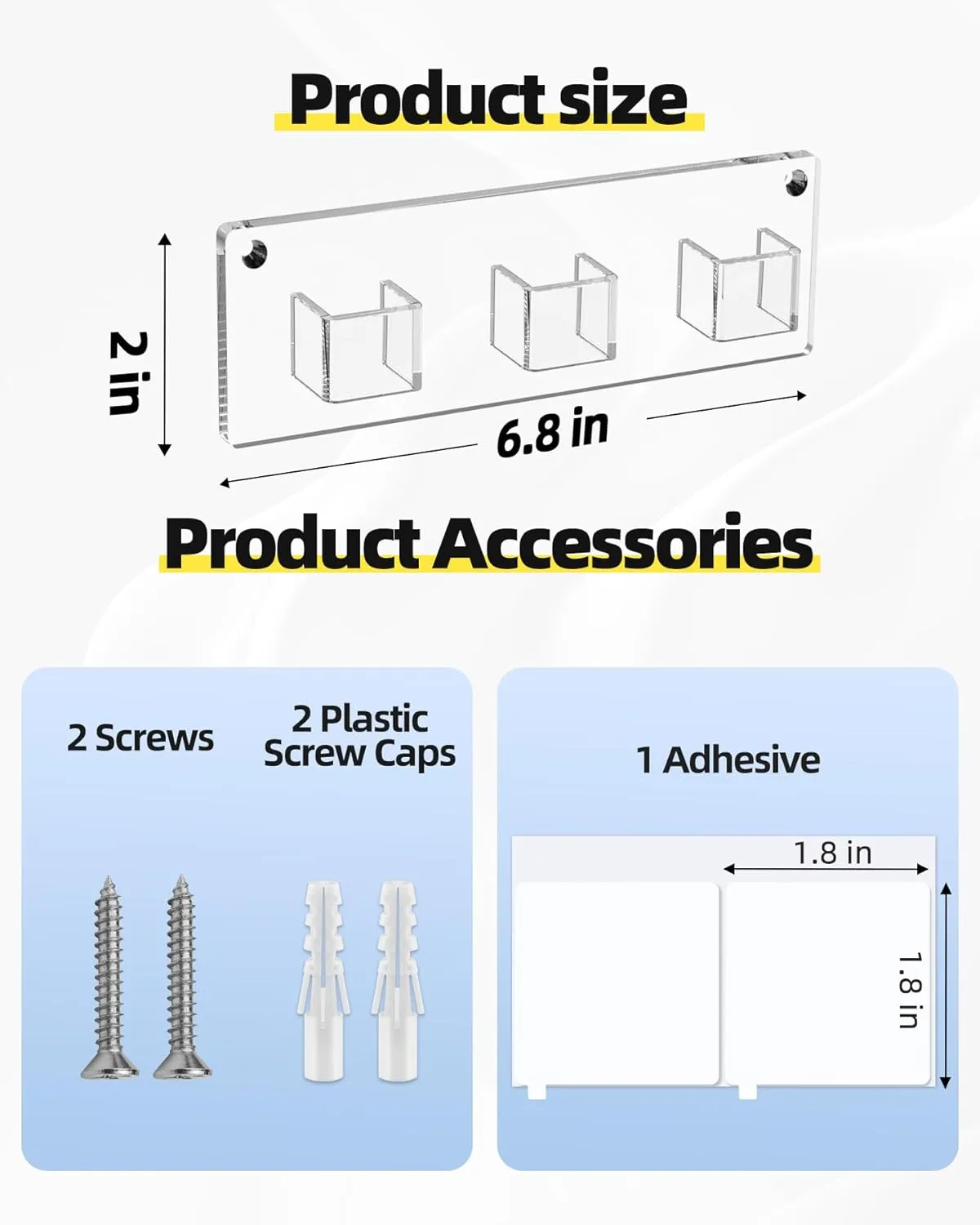 MaxGear Sunglasses Organizer Wall, Clear Acrylic Eyewear Display Rack for Multiple Glasses, Glasses Holder for Office & Home Decor, Unique Gift for Husband, Women & Girls (1 Pack)