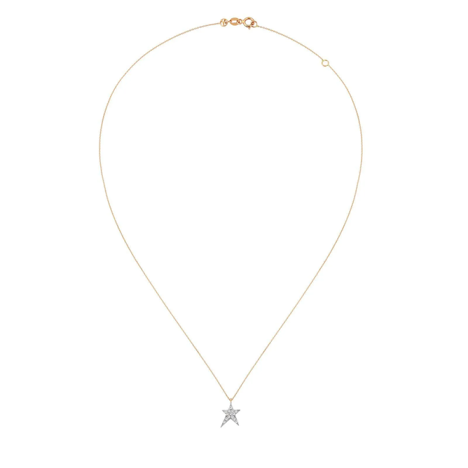 Maxi Pave Struck Star Necklace
