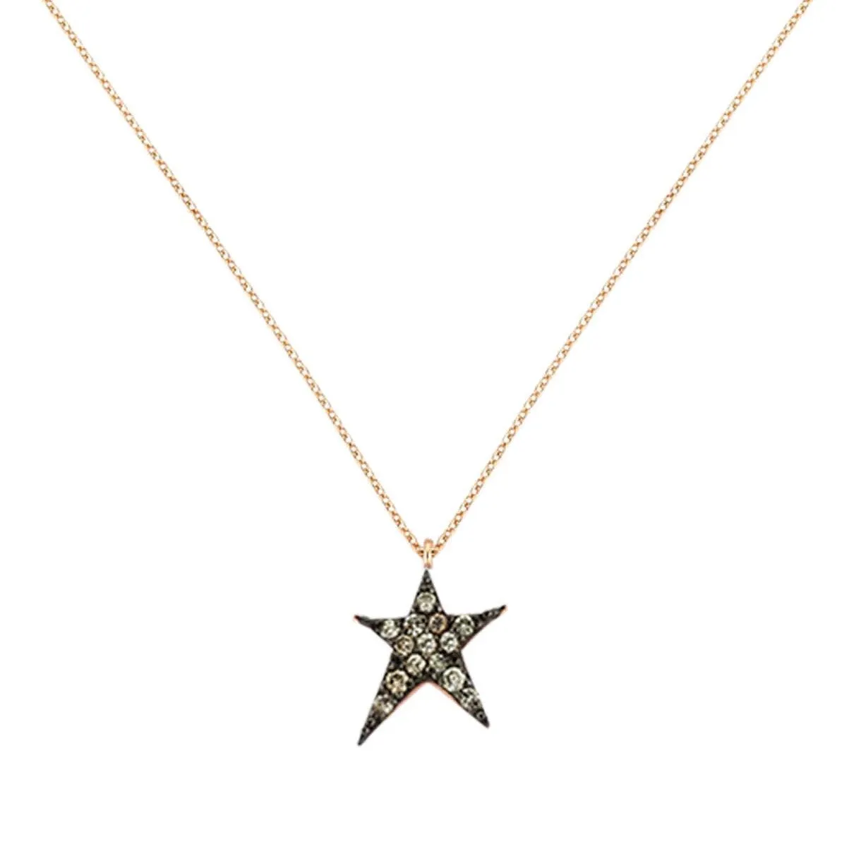 Maxi Pave Struck Star Necklace