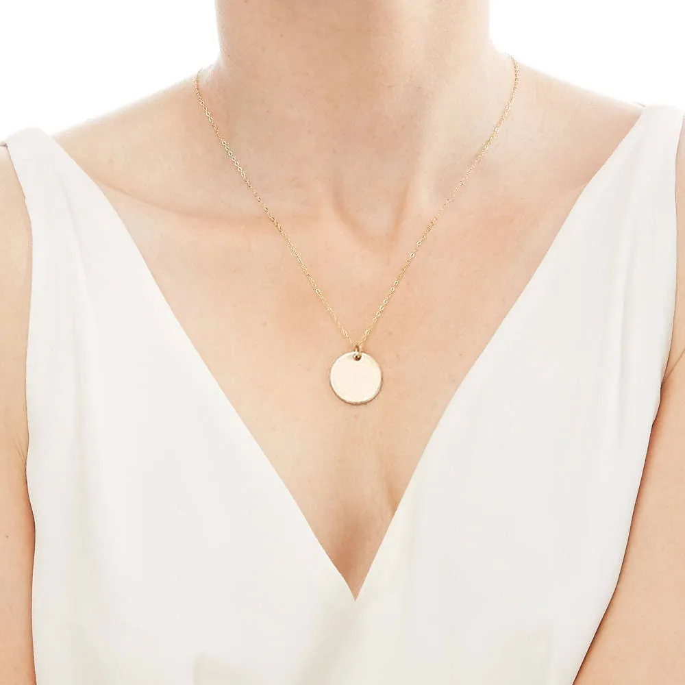 Medical Alert ID Minimalist Necklace. (14 karat Solid Gold) - CG387N_625. Starts at