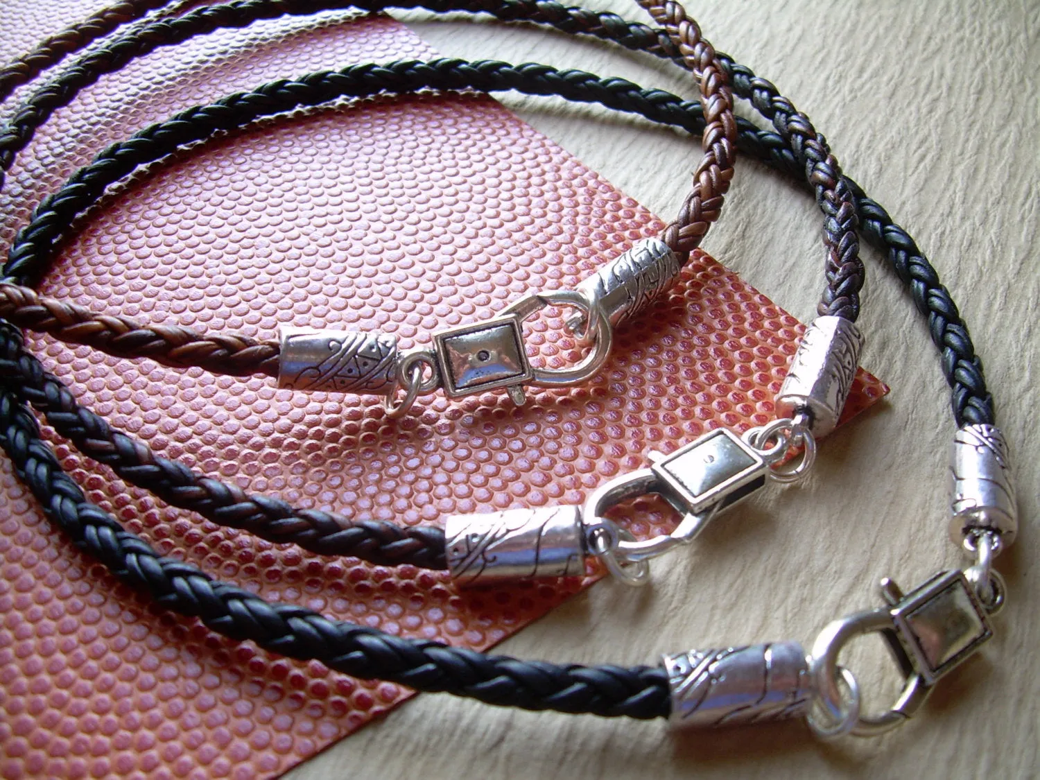 Men's  Leather Necklace, Necklaces for Men, Braided Leather Necklace, Mens Necklaces, Guys Necklaces, Braided, Leather, Necklace, for Men