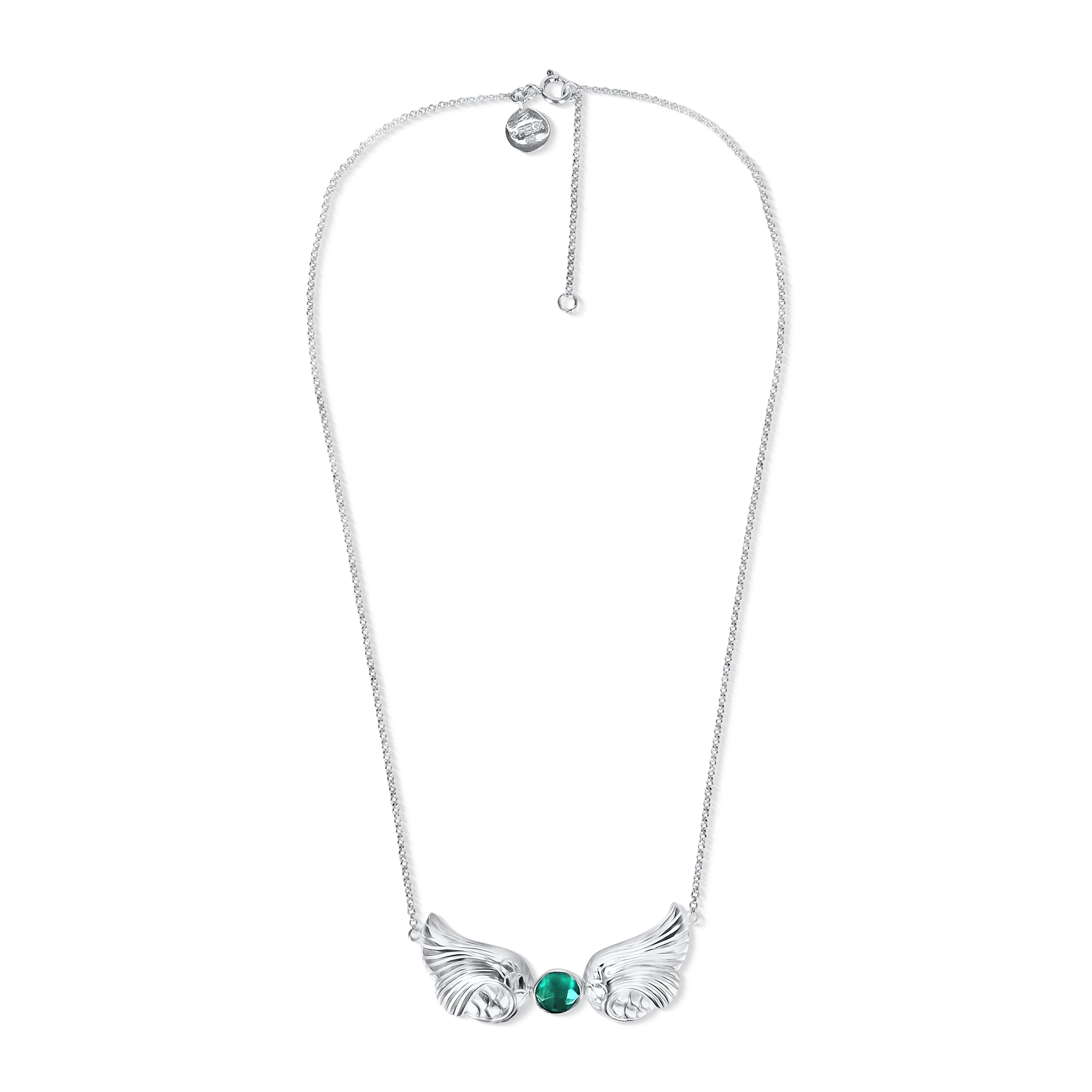 Mermaid Tail Sterling Silver Necklace with Green Apatite
