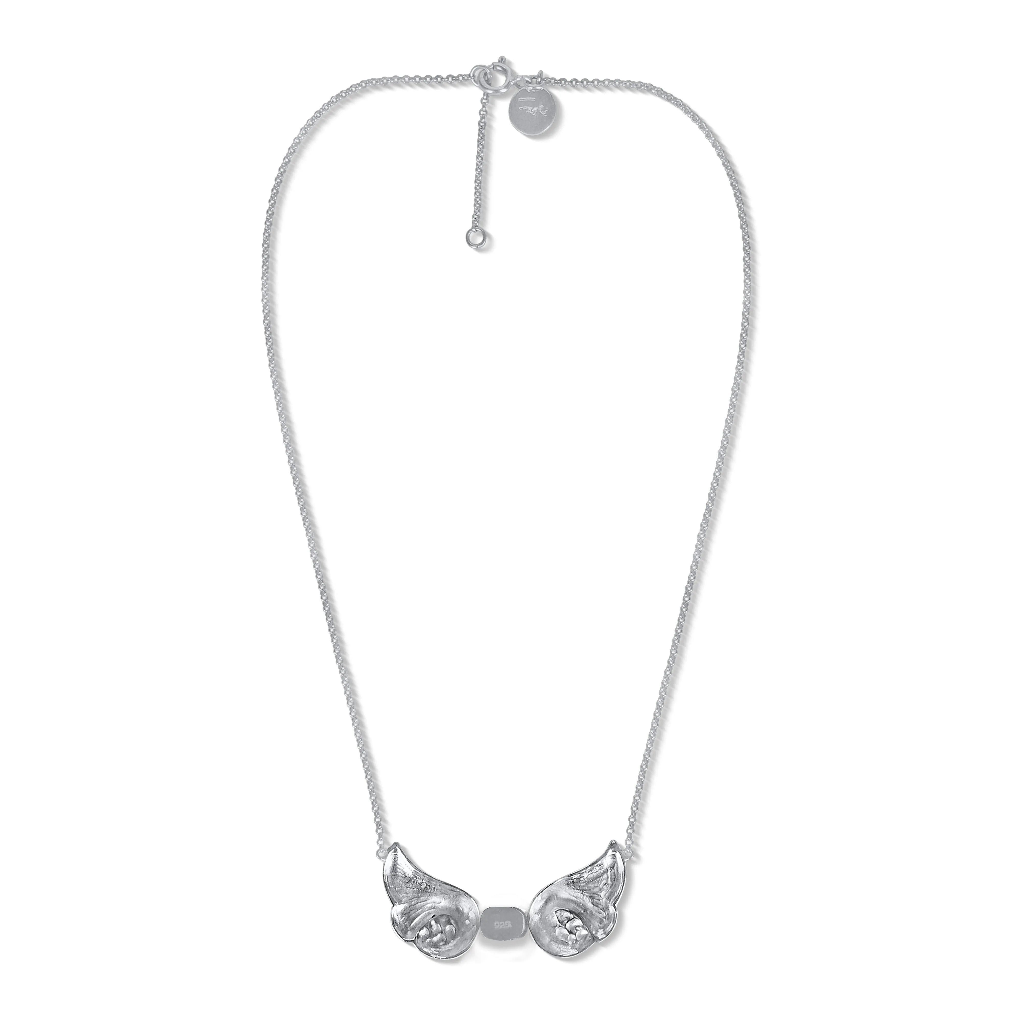 Mermaid Tail Sterling Silver Necklace with Green Apatite