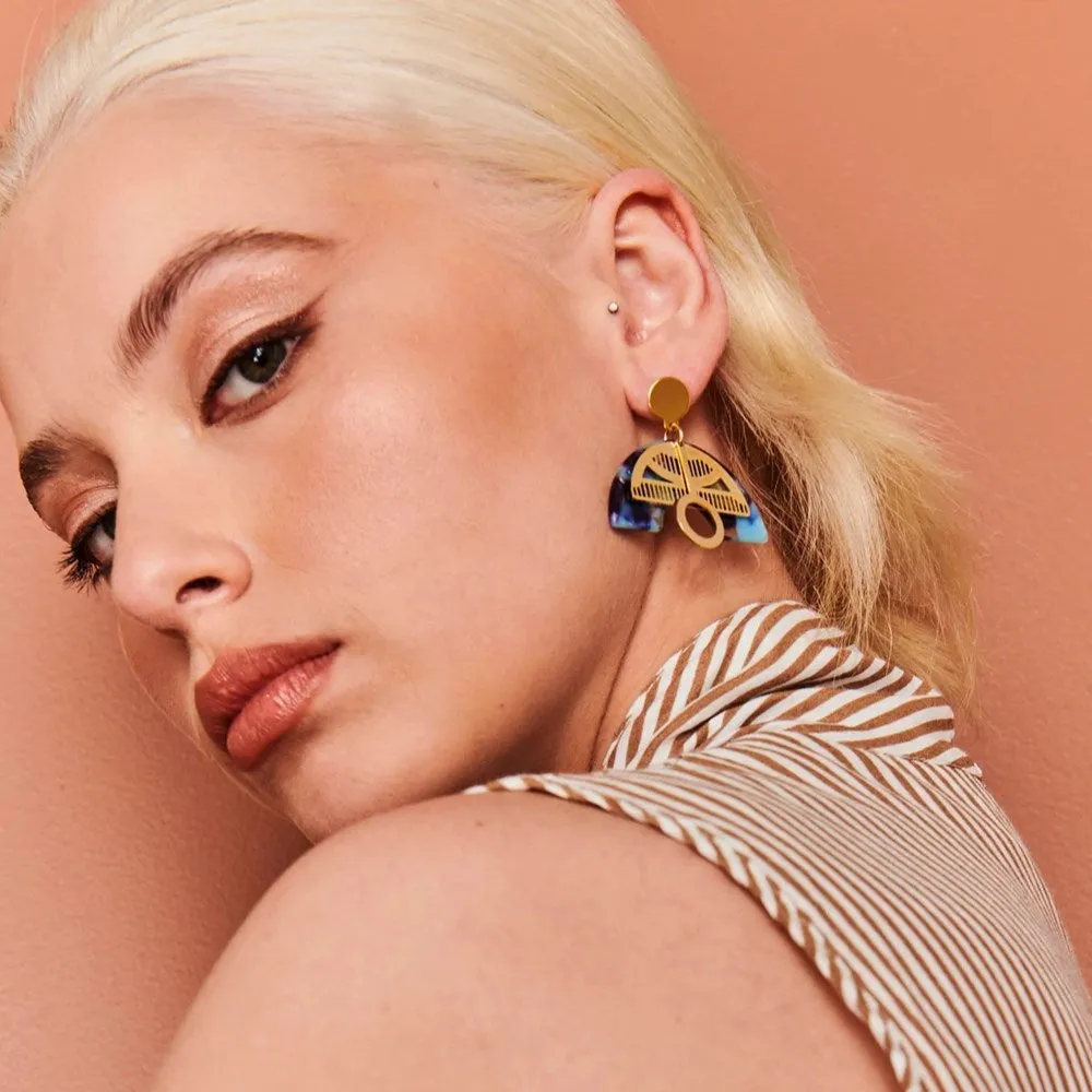 Middle Child: Gatekeeper Earrings Indigo