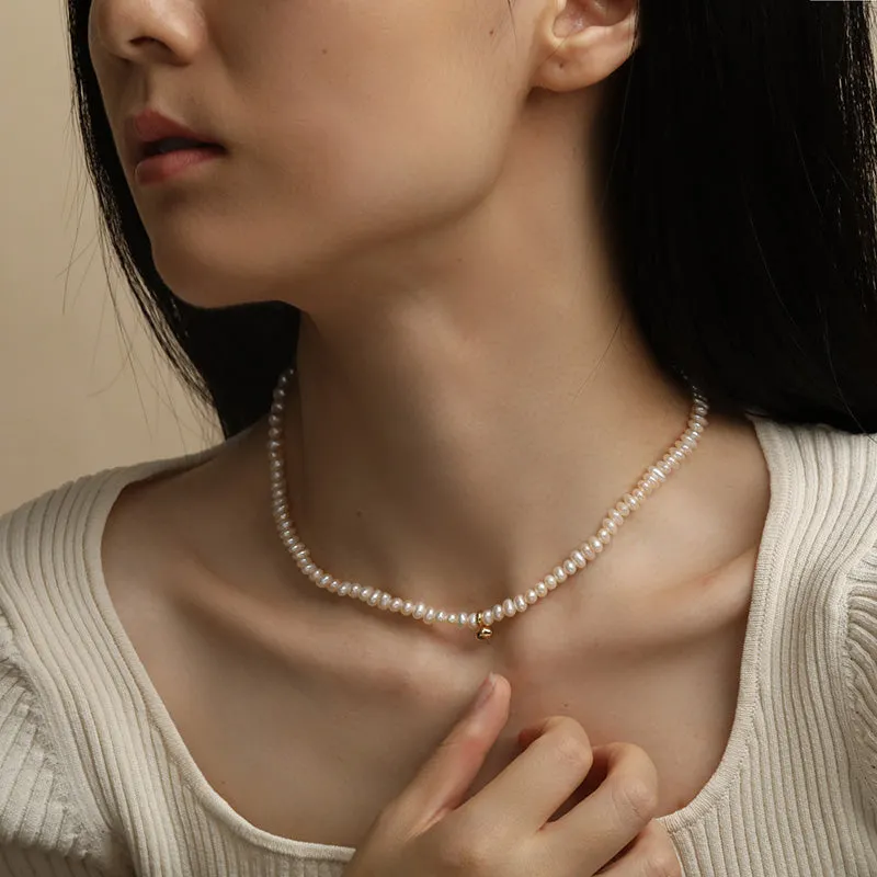 Mini Ball Baroque Pearl Choker Necklace