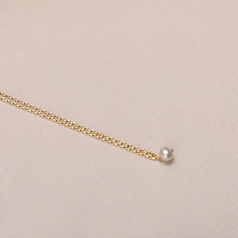 Mini Pearl Pendant Necklace