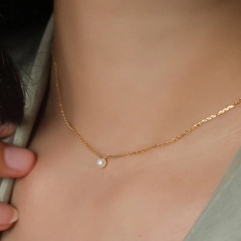 Mini Pearl Pendant Necklace