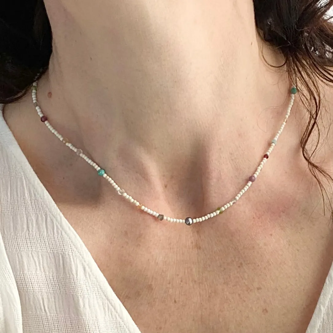 Mixed Gemstone Choker