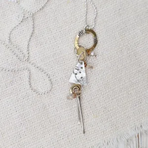 Mixed Metal Dangle Necklace