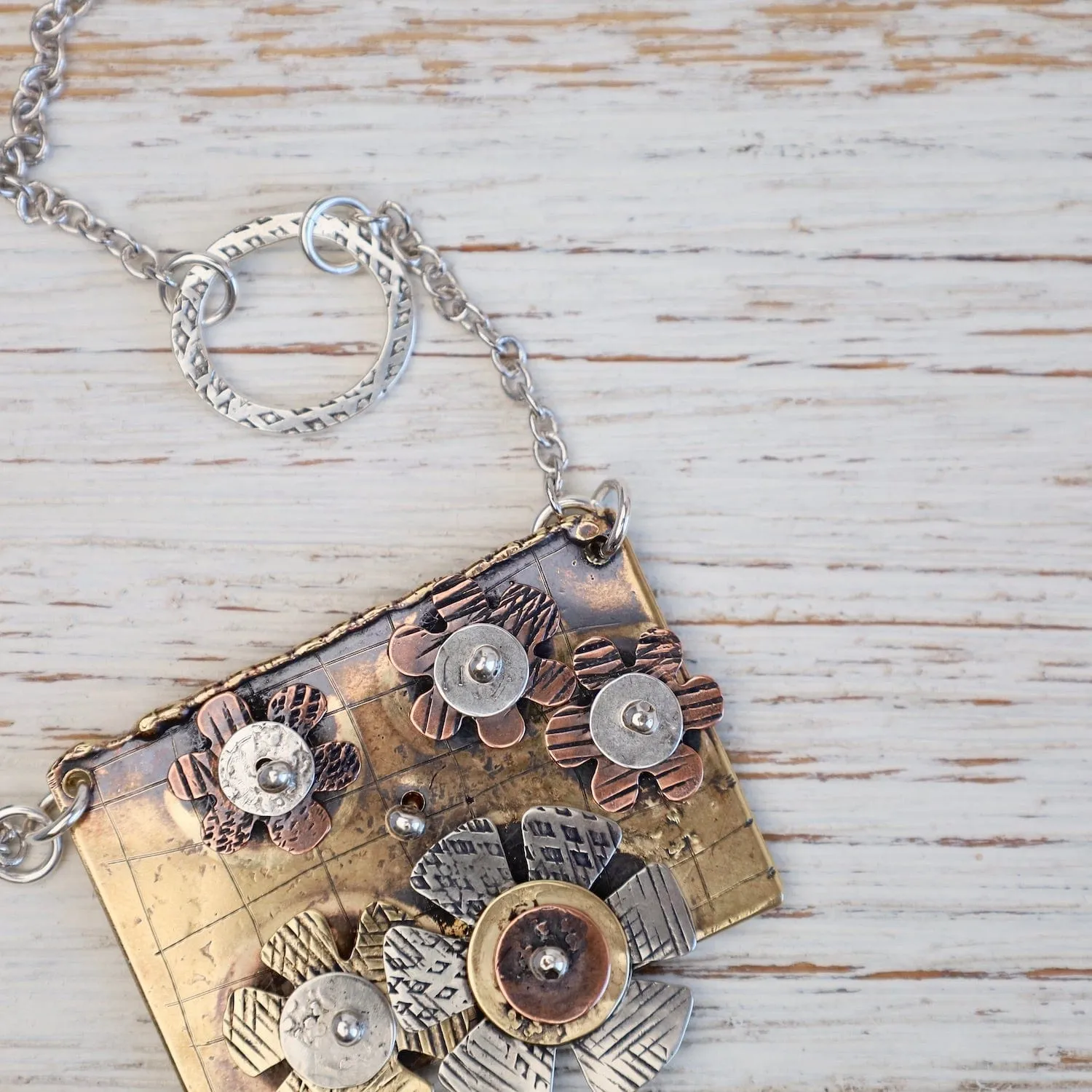Mixed Metal Garden Gate Necklace