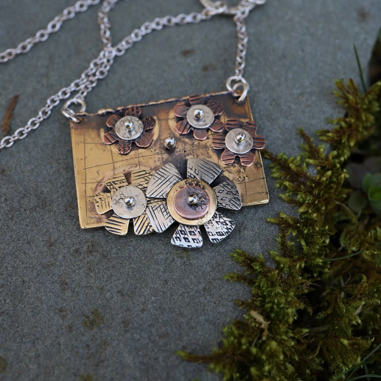 Mixed Metal Garden Gate Necklace