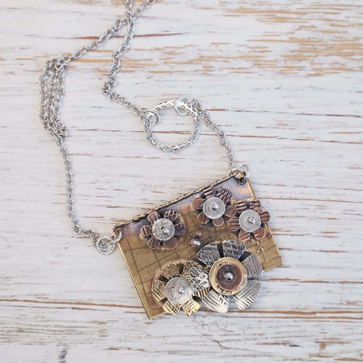 Mixed Metal Garden Gate Necklace