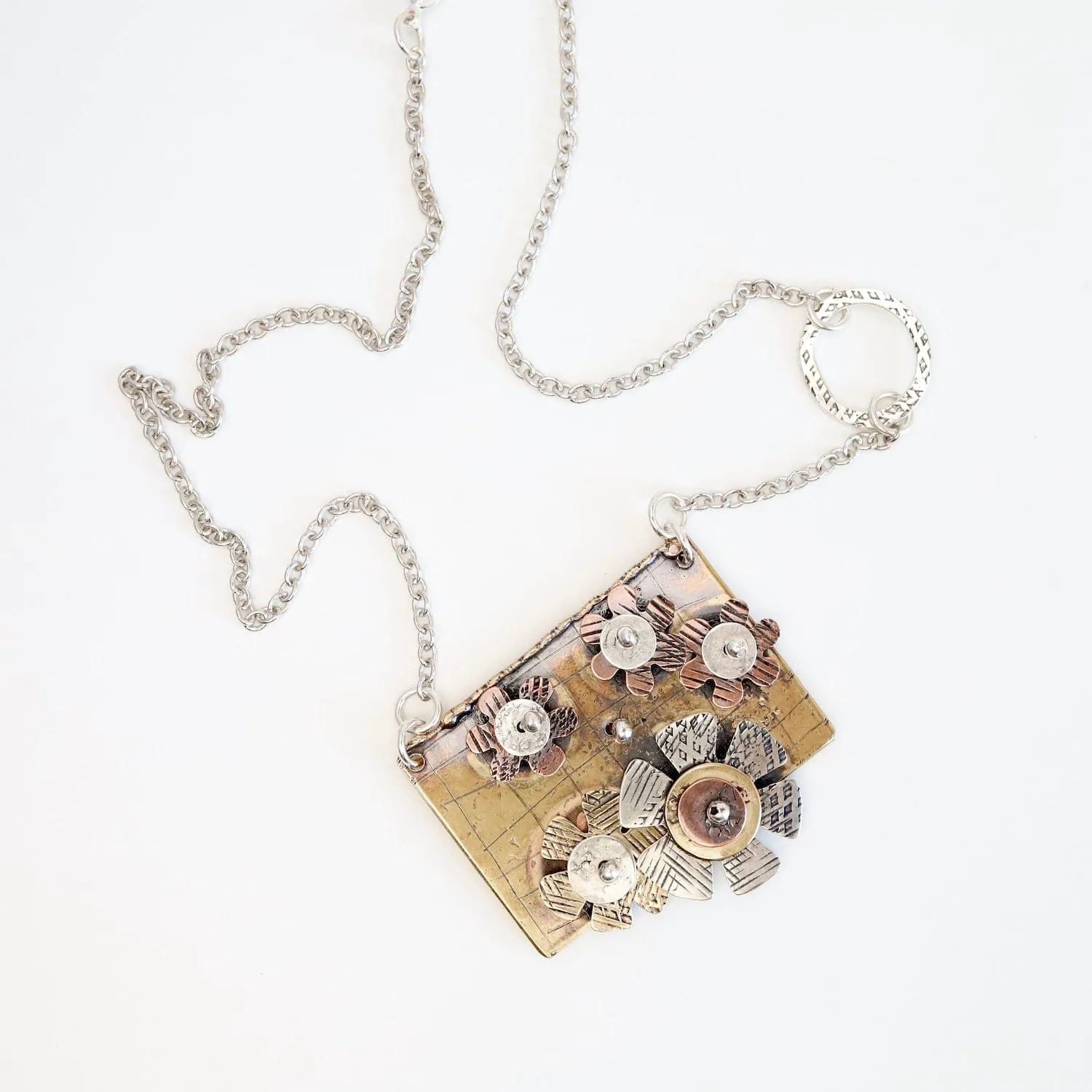 Mixed Metal Garden Gate Necklace