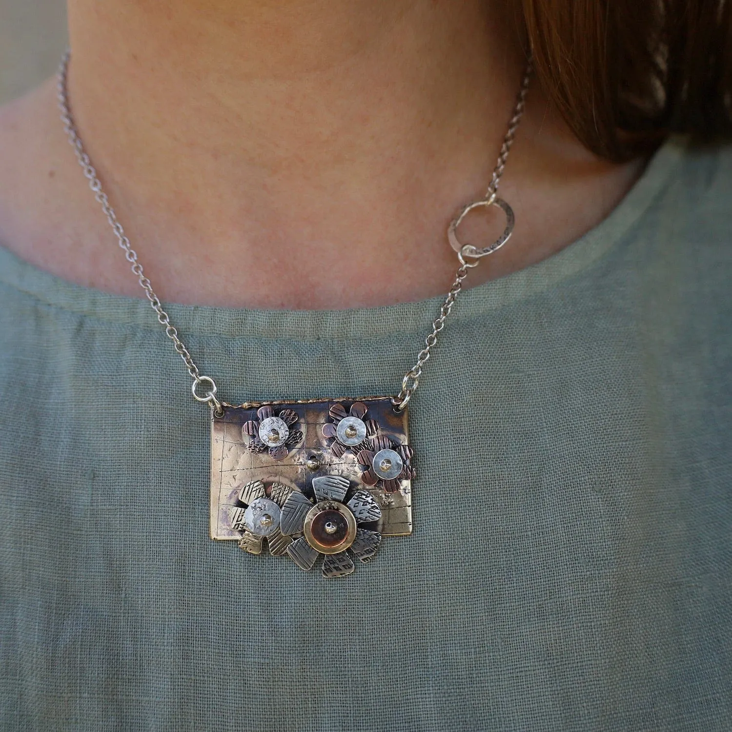 Mixed Metal Garden Gate Necklace