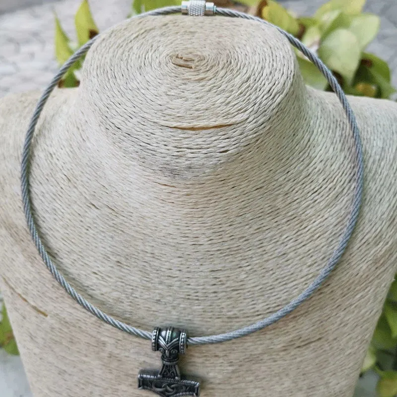 Mjolnir Celtic Torc Necklace