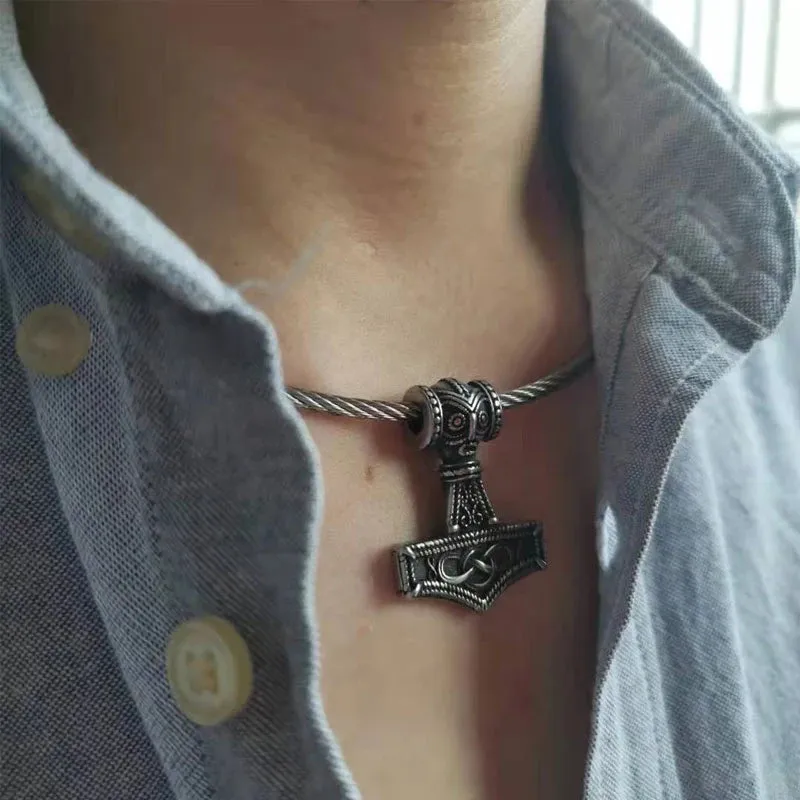 Mjolnir Celtic Torc Necklace