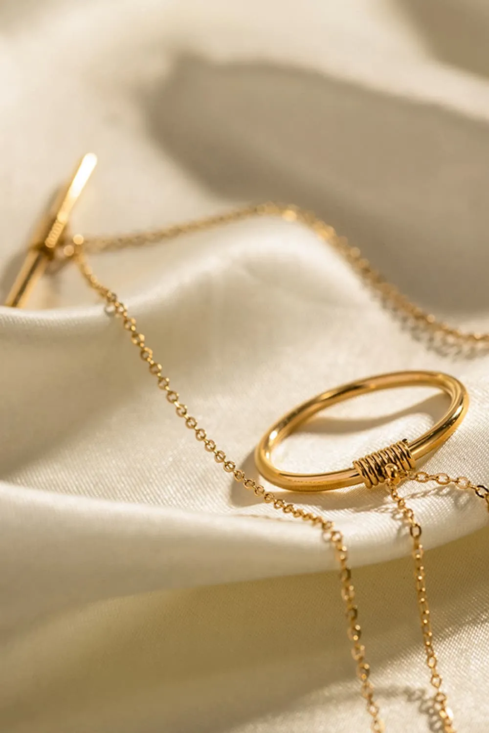 Modern Minimalist: Double Layered Stainless Steel Necklace
