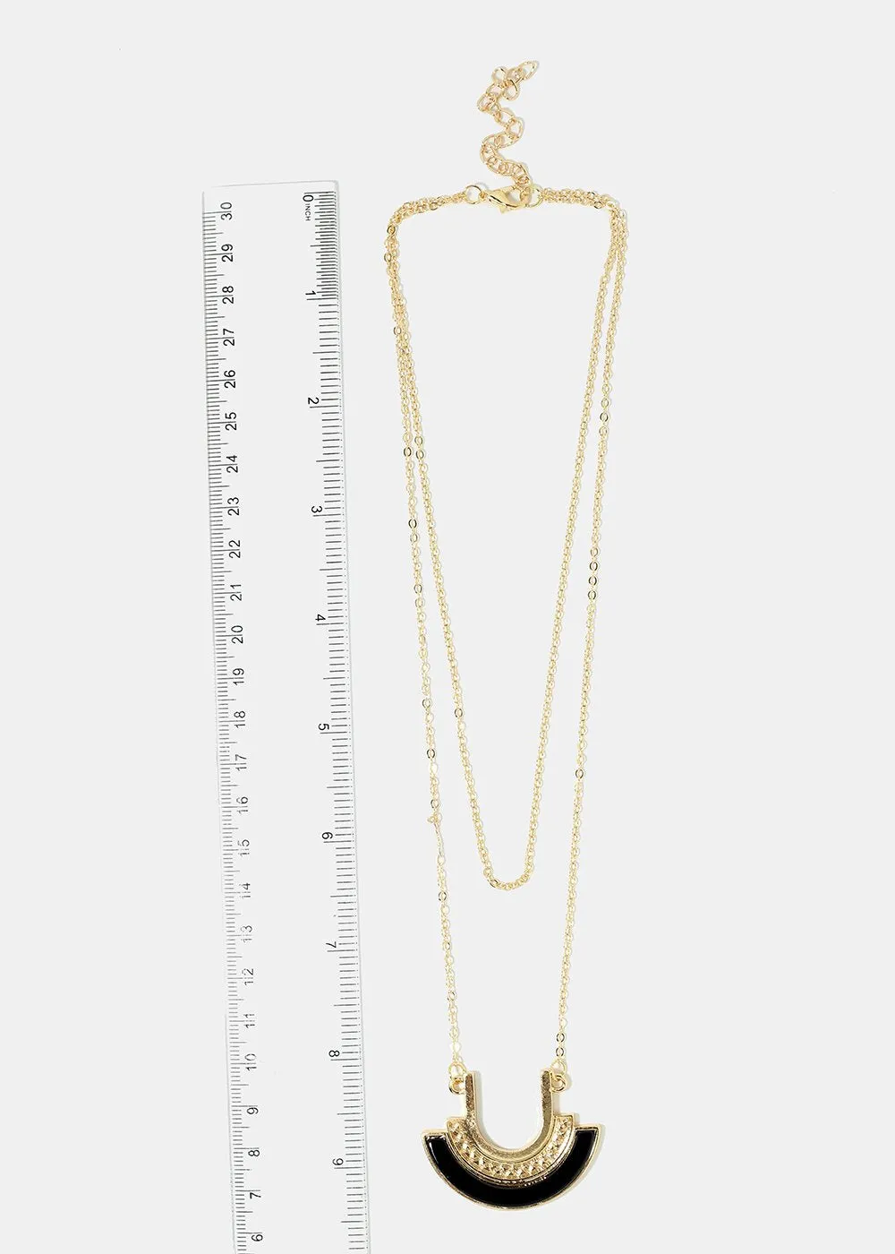 Modern Semi-Circled Pendant Necklace
