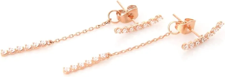 Modern Slim Skinny Curved Line Bar Stud Ear Climber Ear Jackets