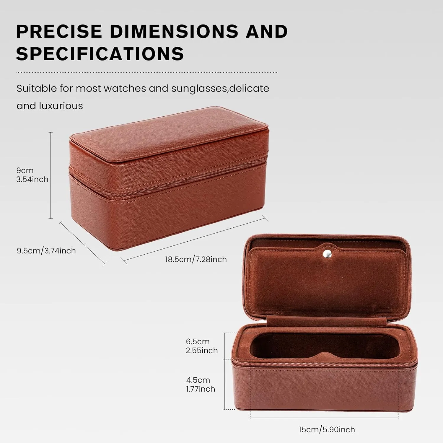molshine Watch & Sunglasses Portable Case,Eyeglasses & Jewelry Holder Storage Travel Box for Women Men Girl Model