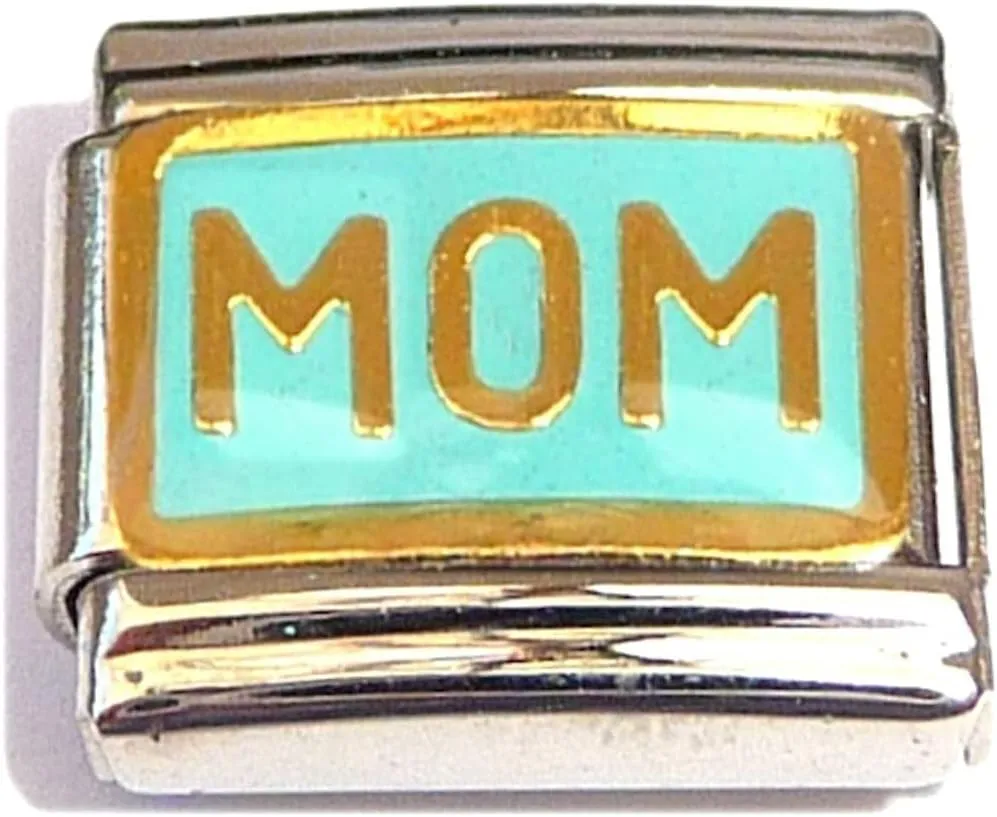 Mom On Light Blue Italian Charm