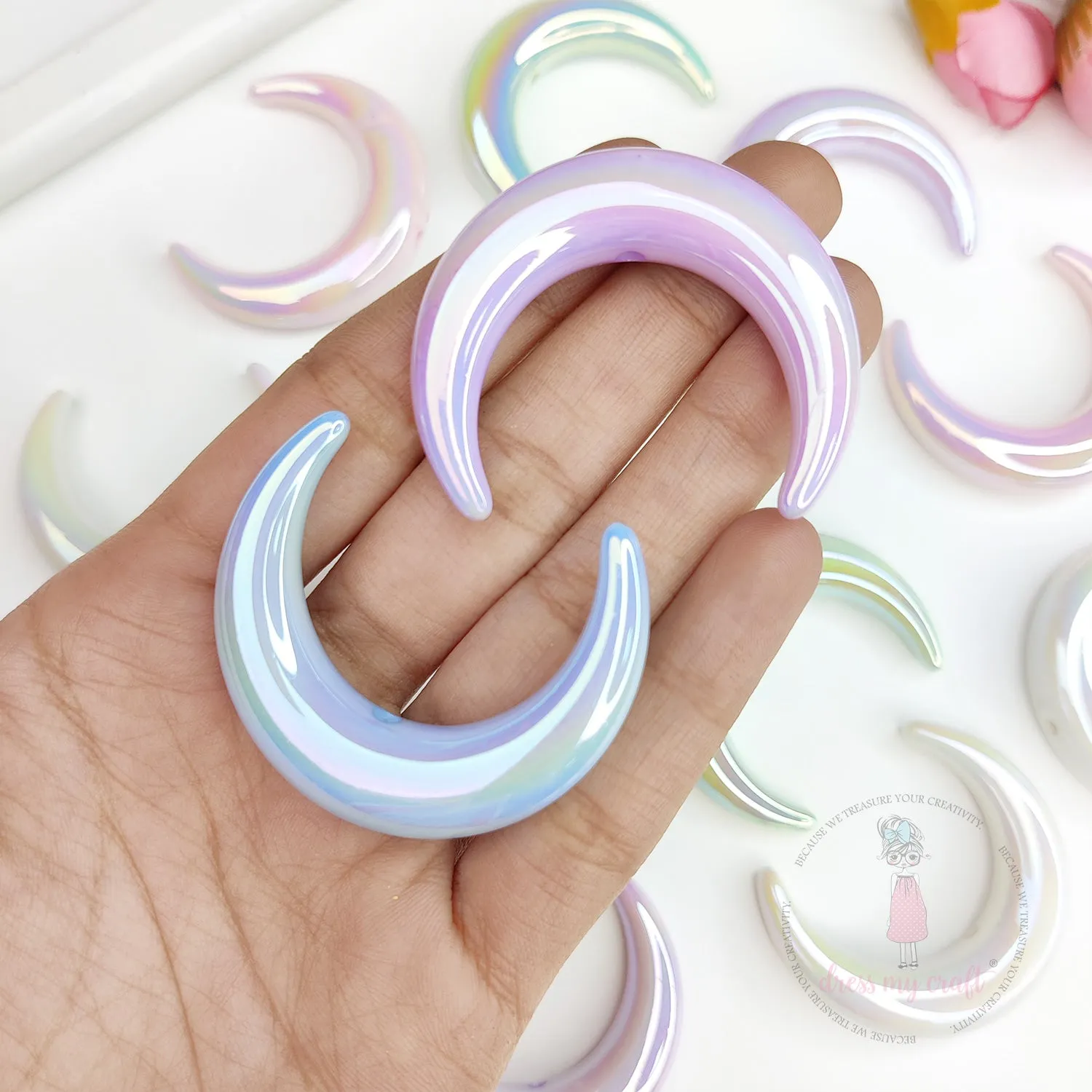 Moon Acrylic Beads Assorted Pack