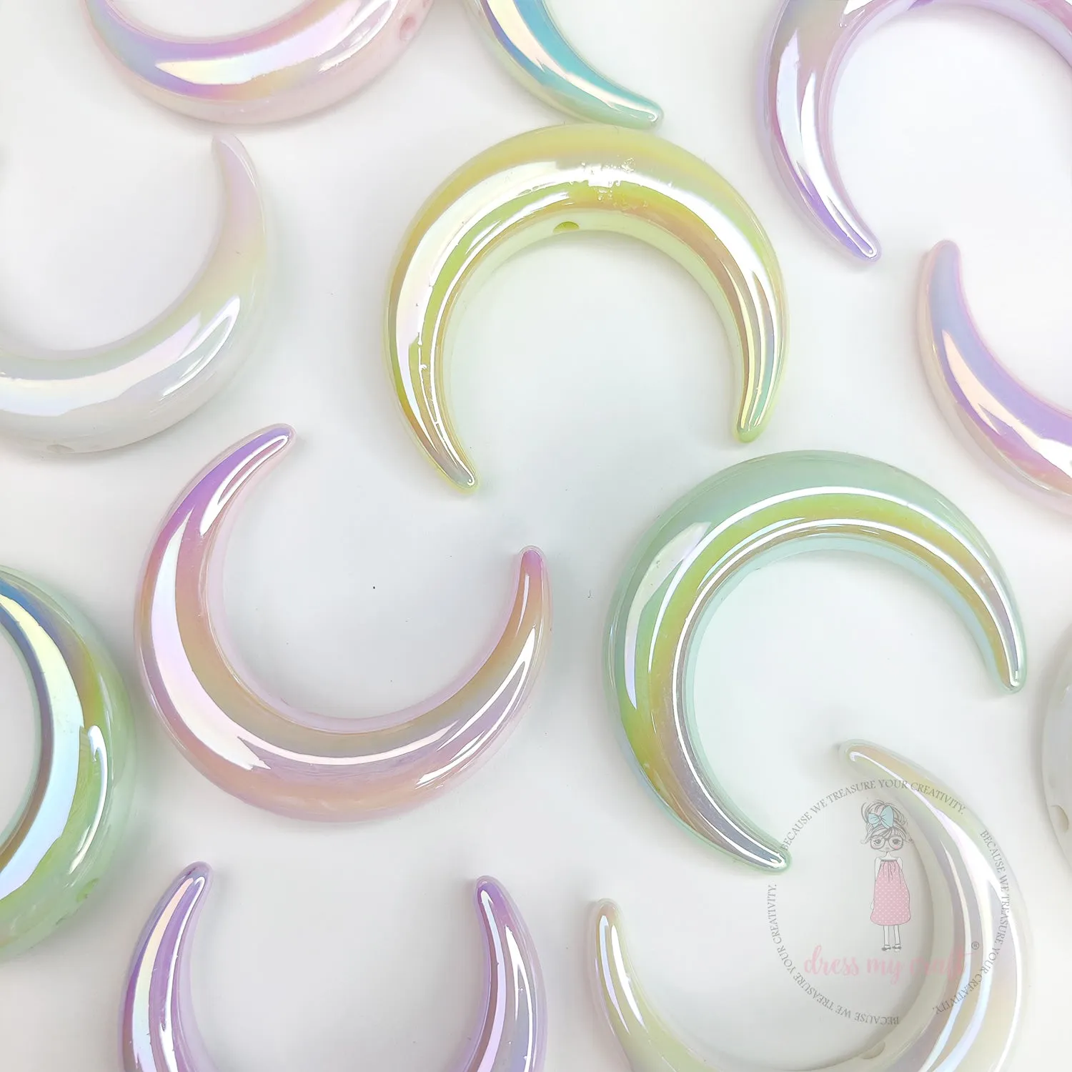Moon Acrylic Beads Assorted Pack