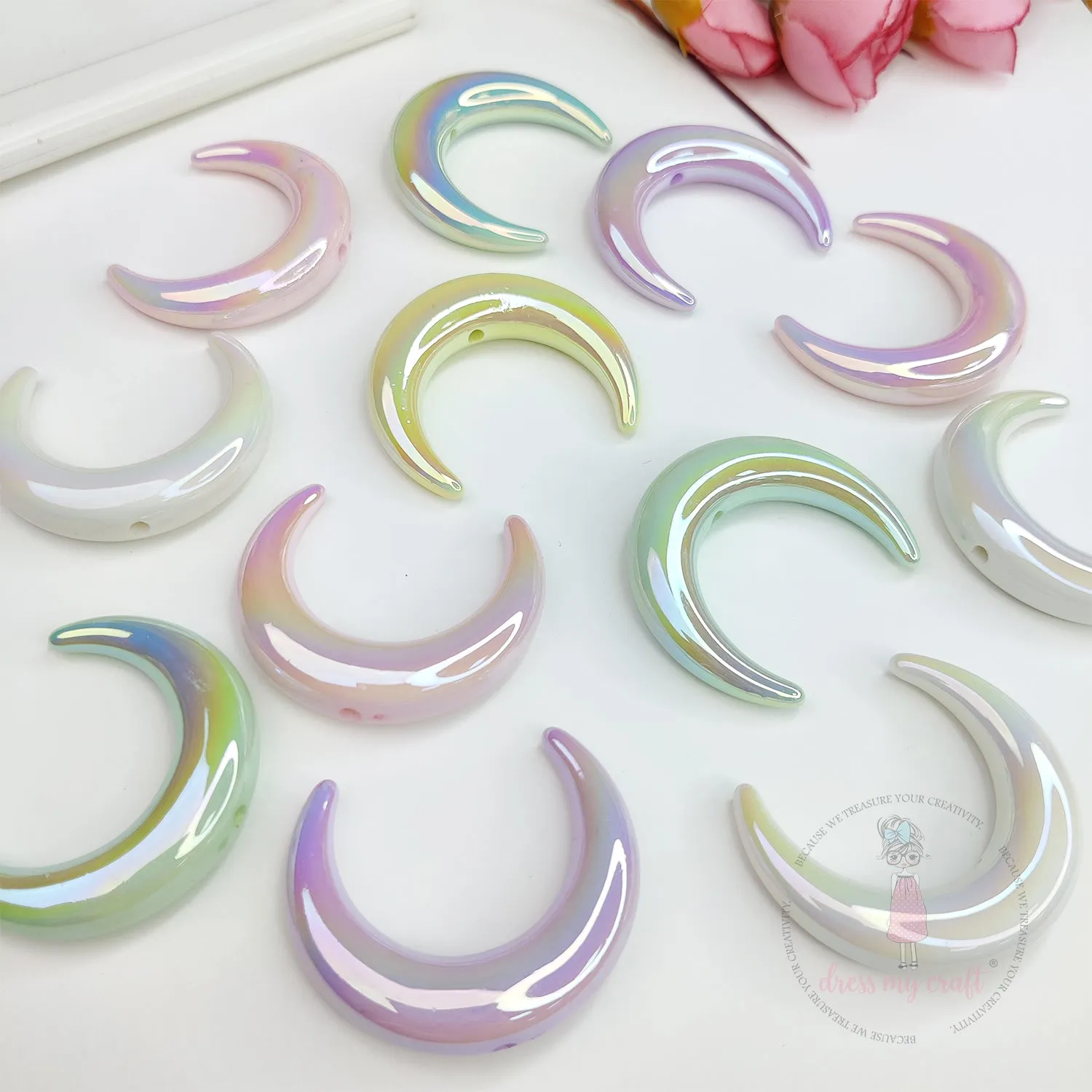 Moon Acrylic Beads Assorted Pack