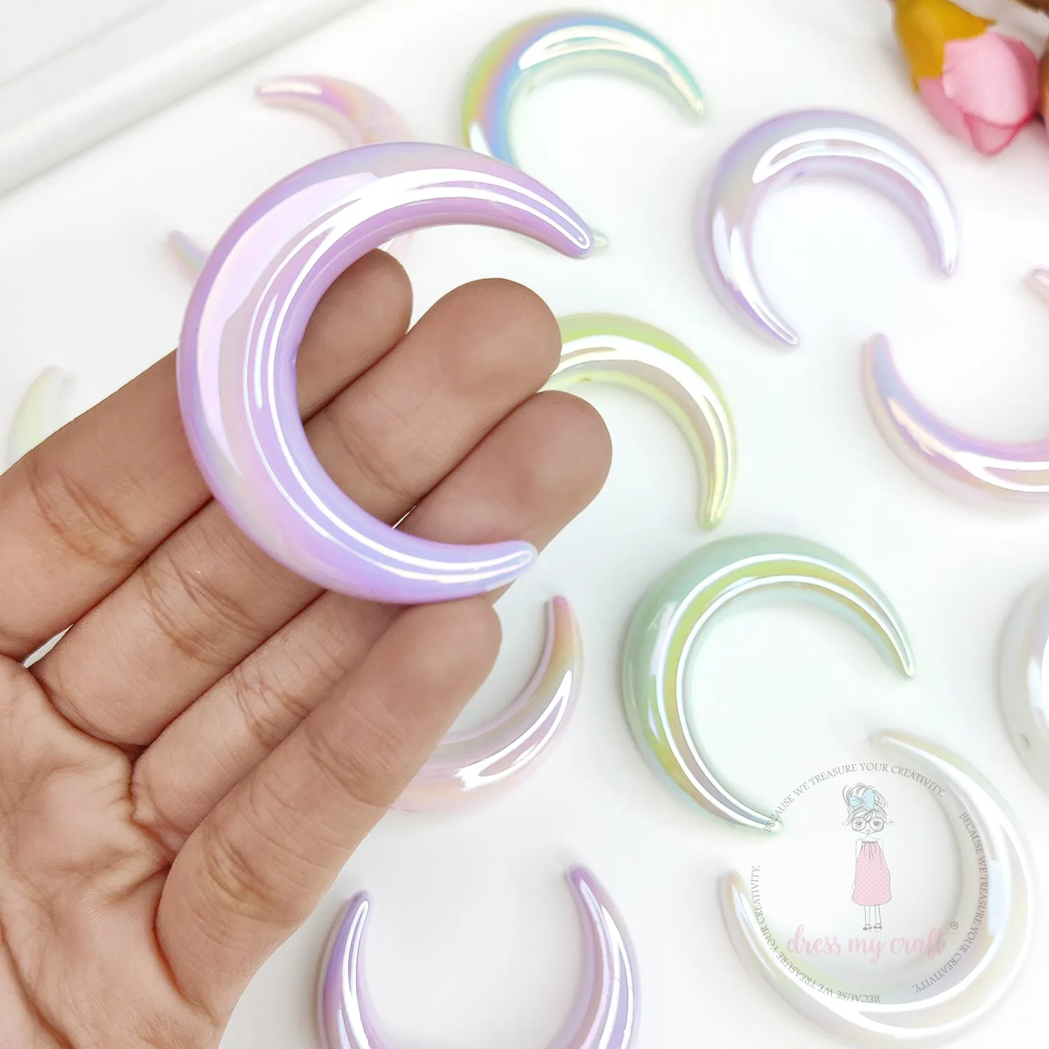 Moon Acrylic Beads Assorted Pack
