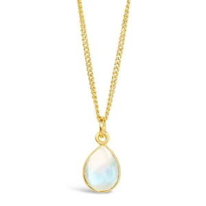 Moonstone Charm Necklace | Gold | June