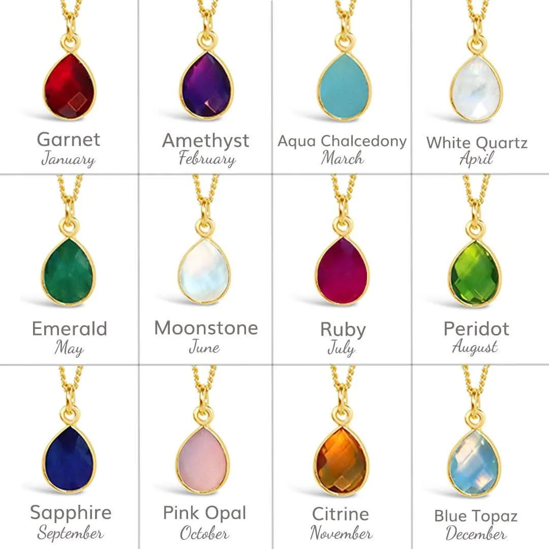 Moonstone Charm Necklace | Gold | June