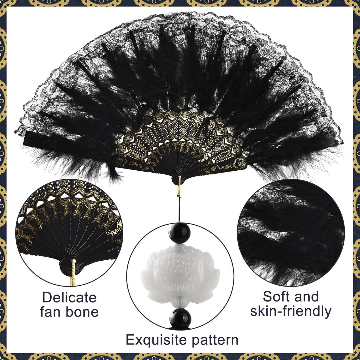 Mototo 6 Set Fascinator Hats for Women Tea Party Gloves Set Include Mesh Hats Lace Gloves Pearl Necklace Earring for Women