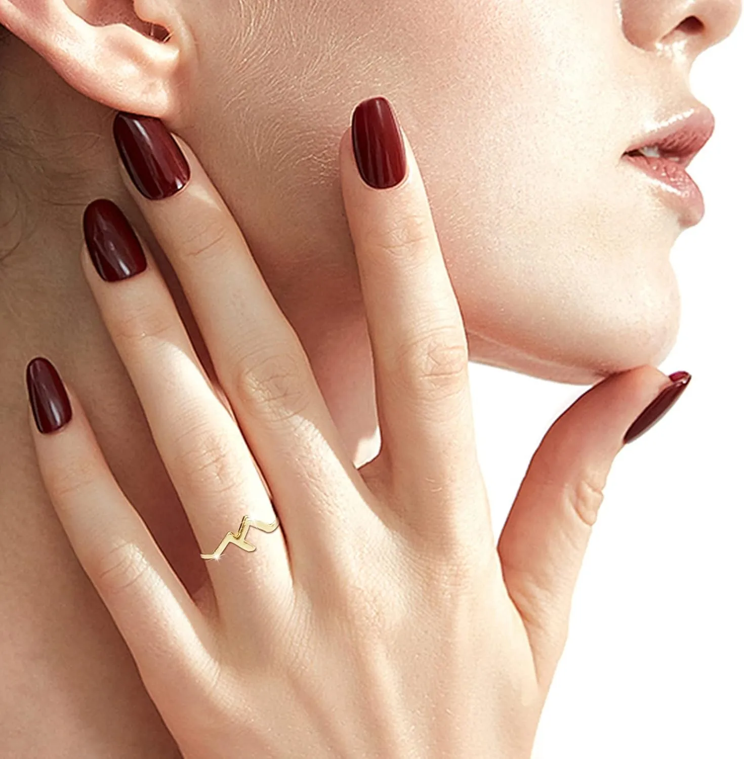Mountain Shape Rings Stackable Anniversary Ring Engagement Ring for Women Minimalist Design Rings