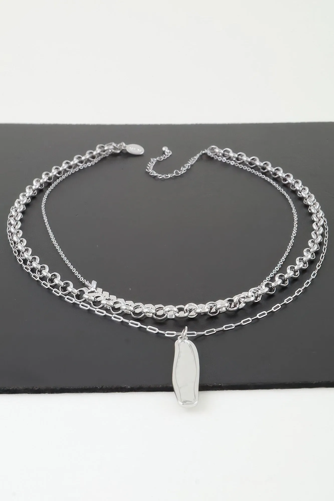 Multi Abstract Bar Chain Necklace
