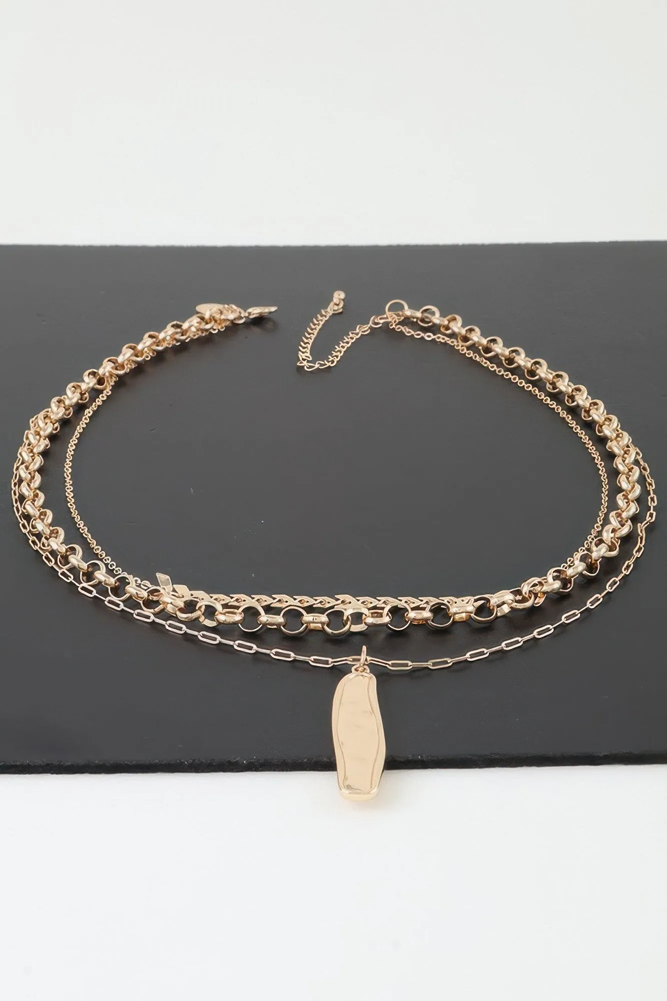 Multi Abstract Bar Chain Necklace